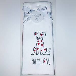 Valentine Puppy Love Kitchen Towels - NEW! Set of 3.